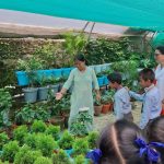 Student in Flower nursery