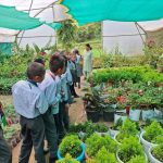 Student in Flower nursery